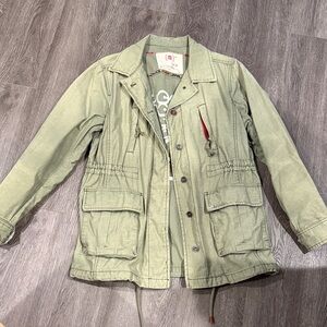 GAP RED Olive Utility Military Jacket Vintage size M